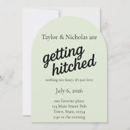 "Getting Hitched" Wedding Elopement Invitation Inbjudningar