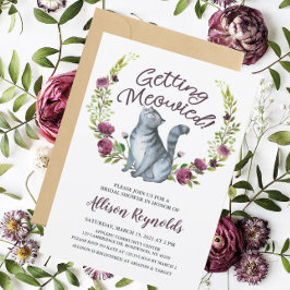 Getting Meowied Bröllopsfest Inbjudningar