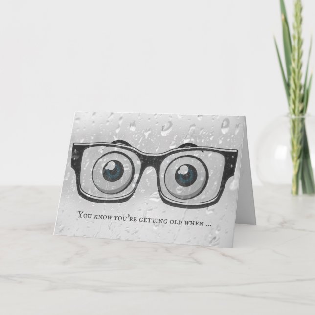 Getting Old Birthday eyeballs Kort (Framsida)