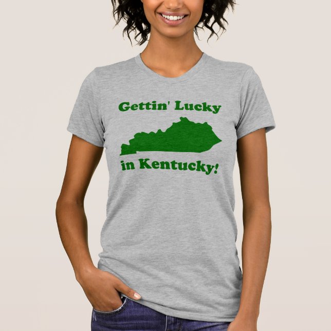 Getting som är lycklig i Kentucky Tee Shirt (Framsida)