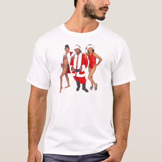 Getto Santa och hans älvor från huvan T-shirt (Framsida)