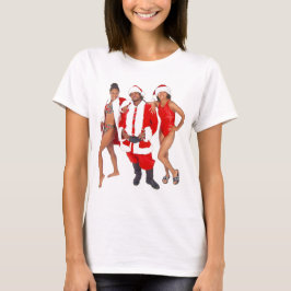 Getto Santa och hans älvor från huvan T-shirt
