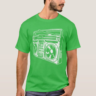 Gettoblaster 80 s 90 s Hip Hop Rap Klassisk retro T Shirt