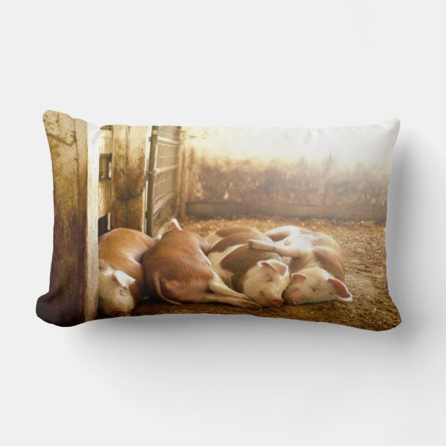 Getty avbildar | Snuggling grisar Lumbarkudde (Framsida)
