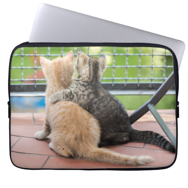 Getty avbildar | två kattungar på en balkong laptop sleeve (Framsidan)