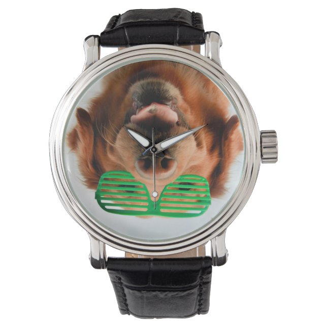 Getty Bilder | Hund med glas Armbandsur (Framsida)