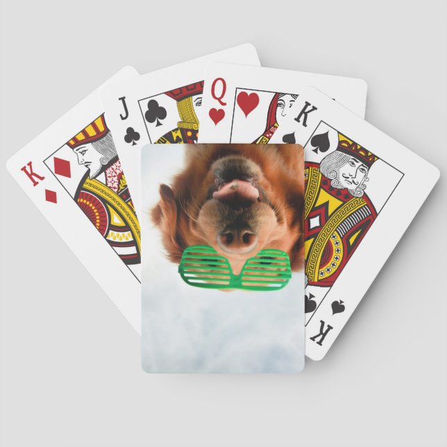 Getty Bilder | Hund med glas Casinokort (Baksidan)