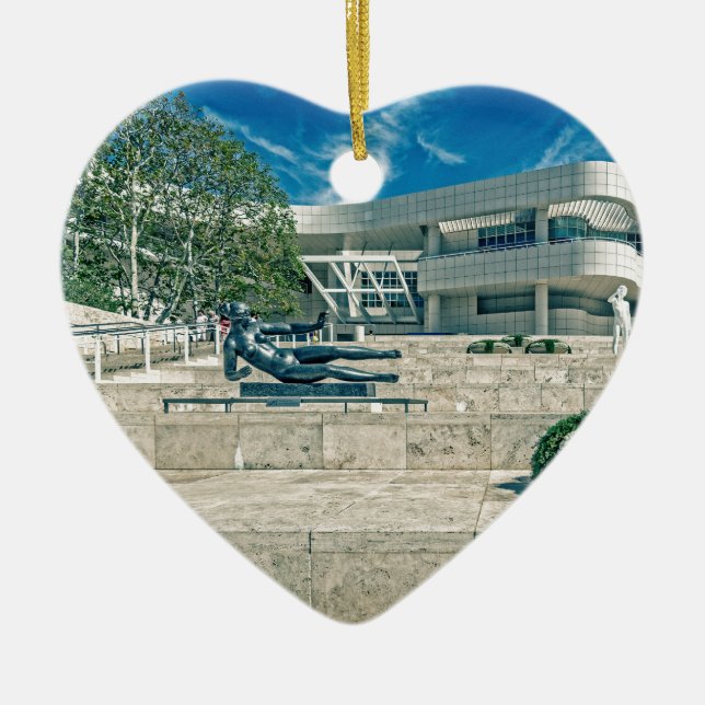 Gettyen centrerar ankomstplazaen julgransprydnad keramik (Framsidan)