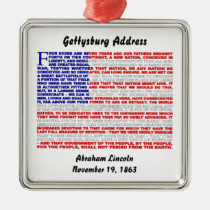 Gettysburg adress julgransprydnad metall