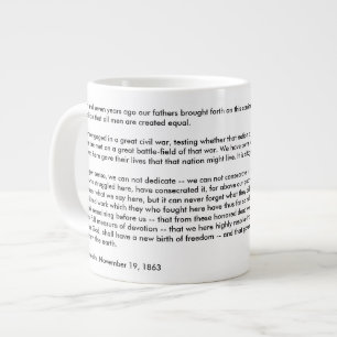 Gettysburg Adress Jumbo Mugg