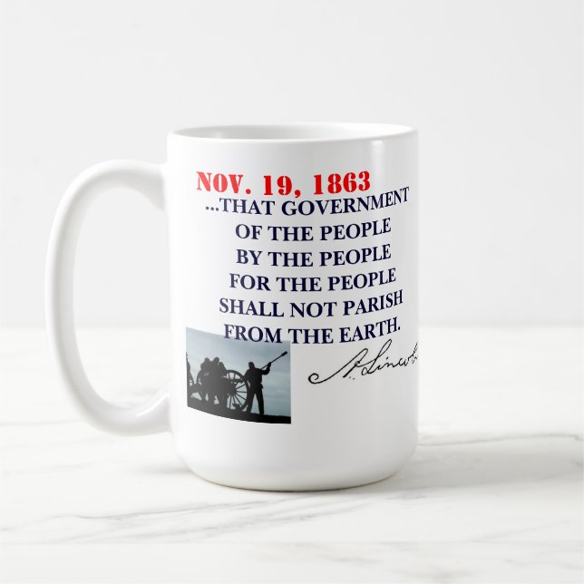 GETTYSBURG ADRESS KAFFEMUGG (Vänster)