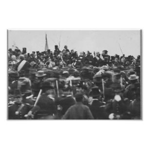 Gettysburg Adress Photo 1863 of Lincoln Fototryck