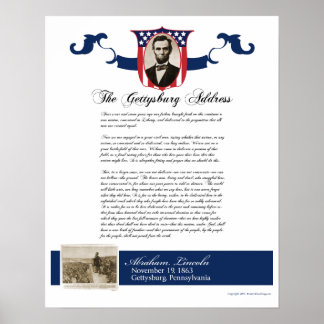 Gettysburg Adress Poster