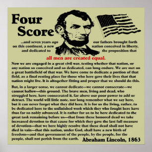 Gettysburg Adress Poster
