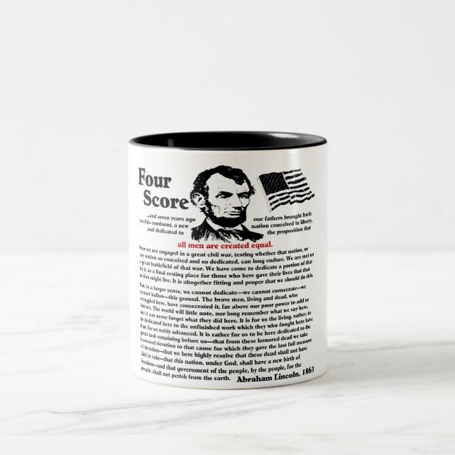 Gettysburg adress Två-Tonad mugg (Center)