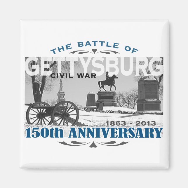 Gettysburg Battle 150 Årsdag Magnet (Framsidan)