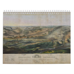 Gettysburg Battlefield av John Bachelder 1863 Kalender
