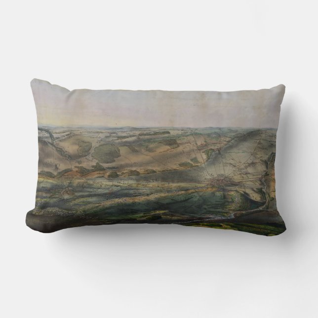 Gettysburg Battlefield av John Bachelder 1863 Lumbarkudde (Framsida)