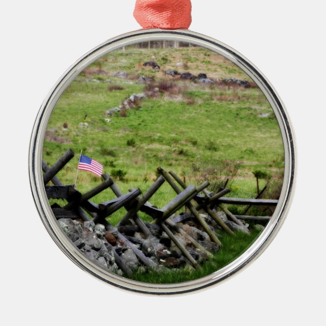 Gettysburg Battlefield Julgransprydnad Metall (Framsidan)