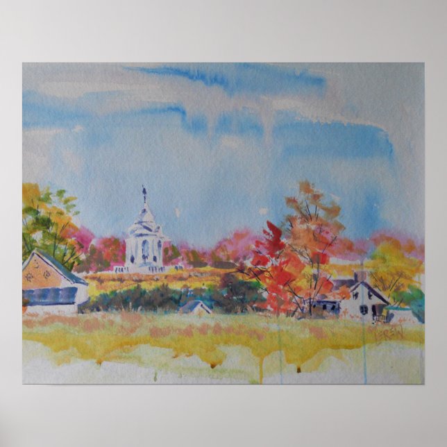 Gettysburg Battlefield Landskap / Larry Lerew Poster (Framsidan)