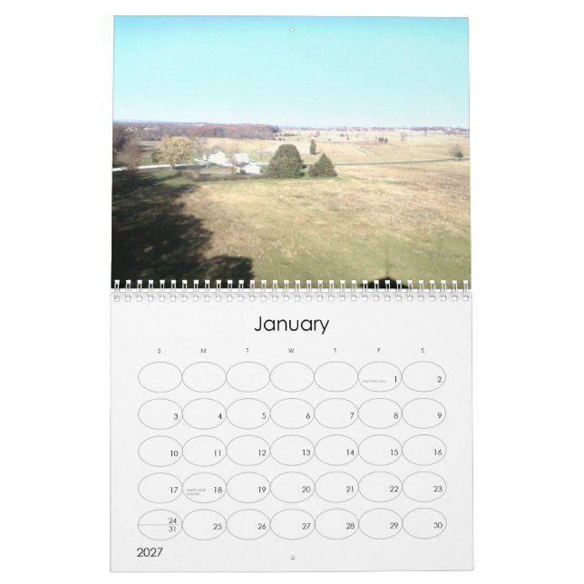 Gettysburg - Collage - kalender (Jan 2027)