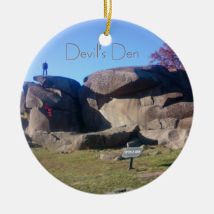 Gettysburg - djävulen håla - prydnad julgransprydnad keramik