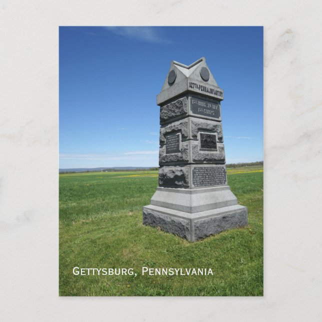 Gettysburg fältet vykort (Framsida)