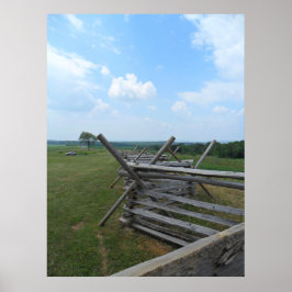 Gettysburg Fences Poster