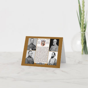 Gettysburg för presidentdagTribute adress NoteCard Kort