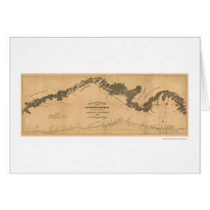 Gettysburg järnvägkarta 1839 hälsningskort