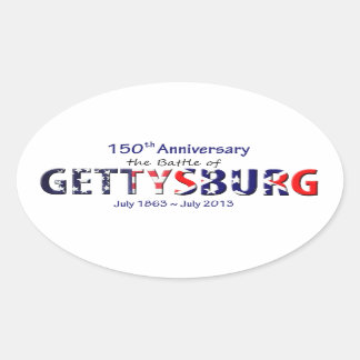Gettysburg-klistermärken Ovalt Klistermärke