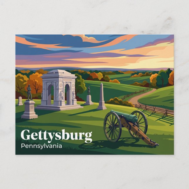Gettysburg National Military Park USA Vykort (Framsida)