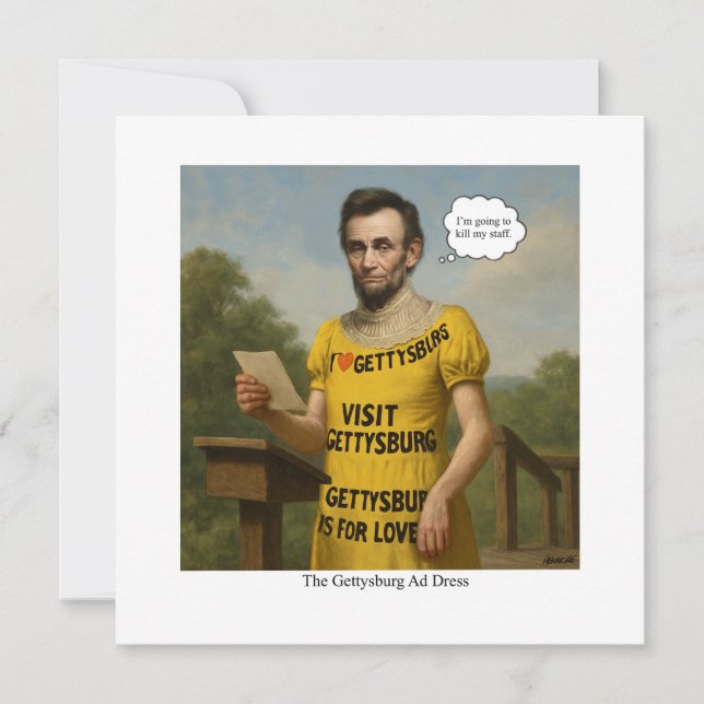 Gettysburg och Dress Inbjudningar (Framsida)
