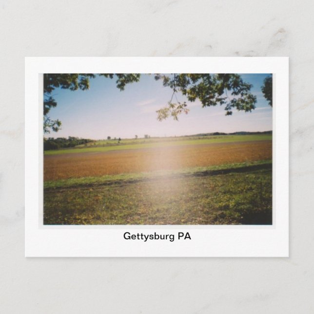 Gettysburg PA Battlefield ’Ghost’ Postcard Vykort (Framsida)