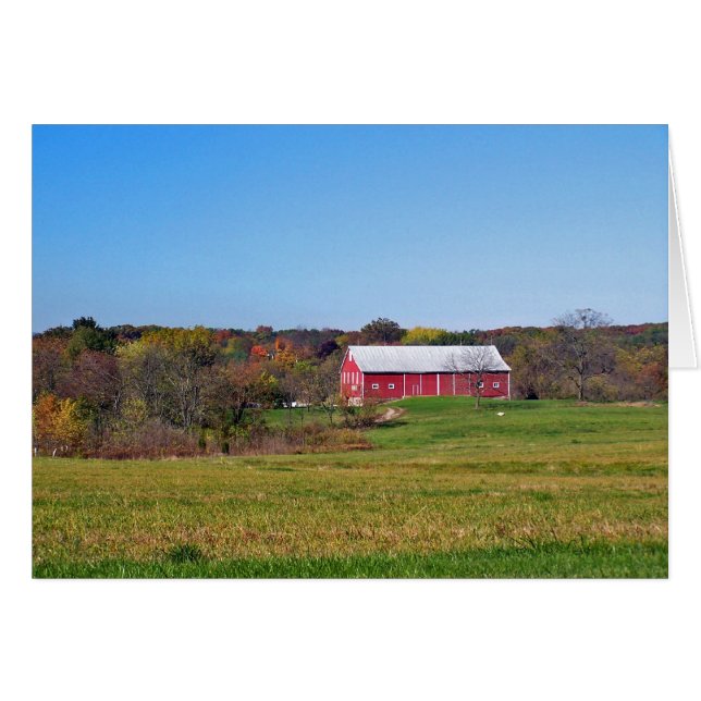 Gettysburg, PA Farm Hälsningskort (Framsidan Horizontal)