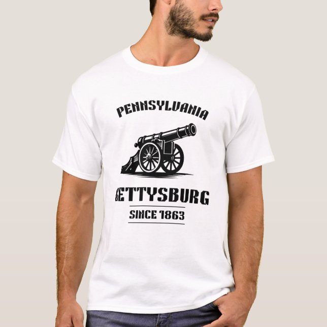 Gettysburg Park 1863 nationalpark T Shirt (Framsida)