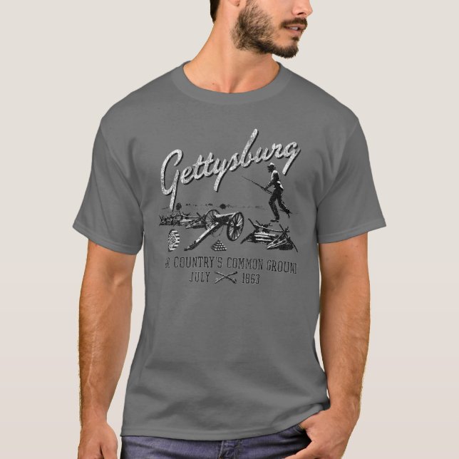 Gettysburg parkerar TShirts (Framsida)