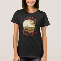 Gettysburg Pennsylvania Retro Distress Circle