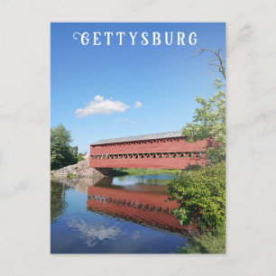 Gettysburg Pennsylvania täckte bryggresor Vykort