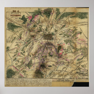 Gettysburg-planen Poster