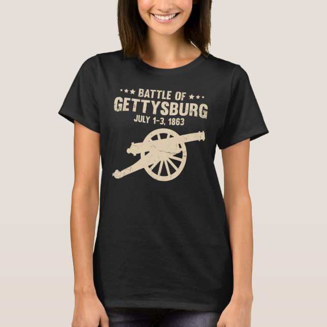 Gettysburg Shirt Civil Krig Battle T (Framsida)