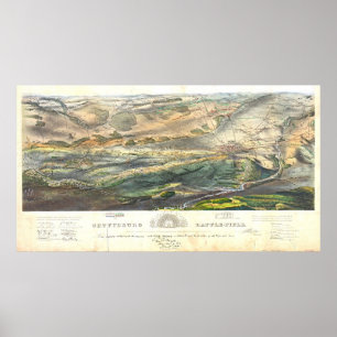 Gettysburg slagfält 1863 poster