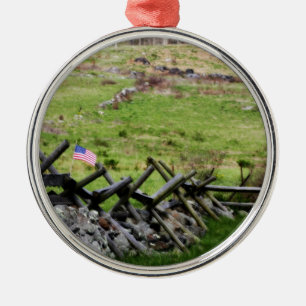 Gettysburg slagfält julgransprydnad metall