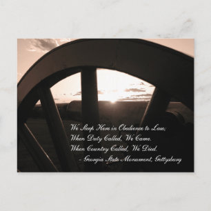 Gettysburg Sunset Postcard Vykort
