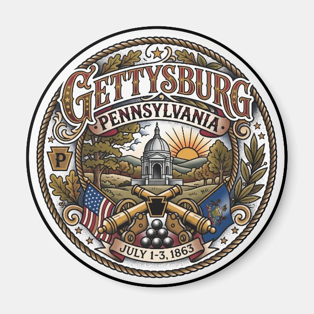 Gettysburg USA Magnet (Framsidan)