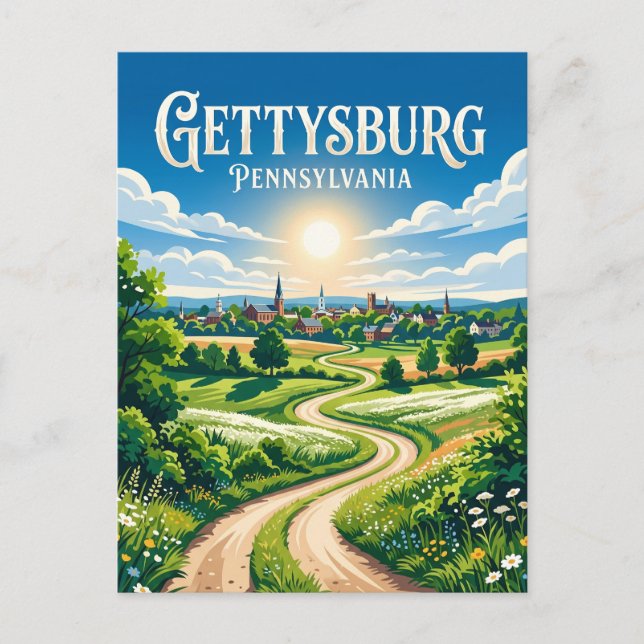 Gettysburg USA Vykort (Framsida)