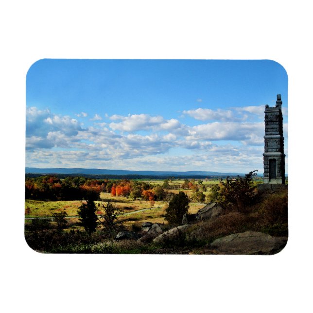 Gettysburg-vy från Little Round Top Magnet (Horisontell)