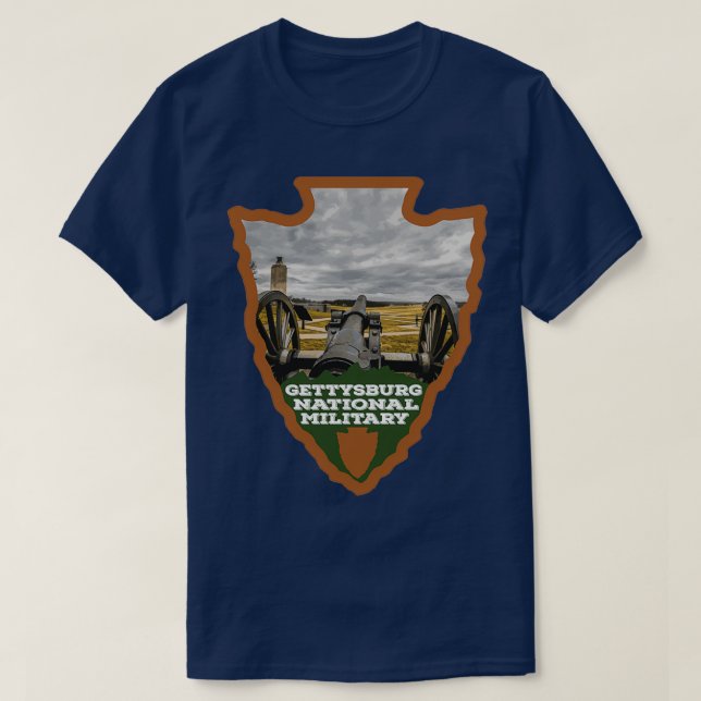 Gettysburgs nationella militärparksspets  t shirt (Design framsida)