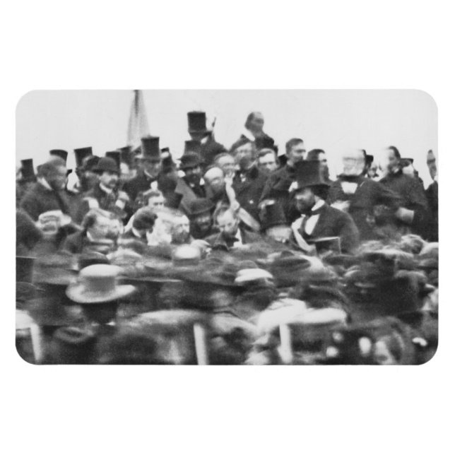 Gettysburgtalet President Abraham Lincoln Magnet (Horisontell)