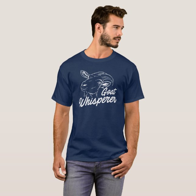 GetWhisperer med den illustrerade geten T Shirt (Hel framsida)